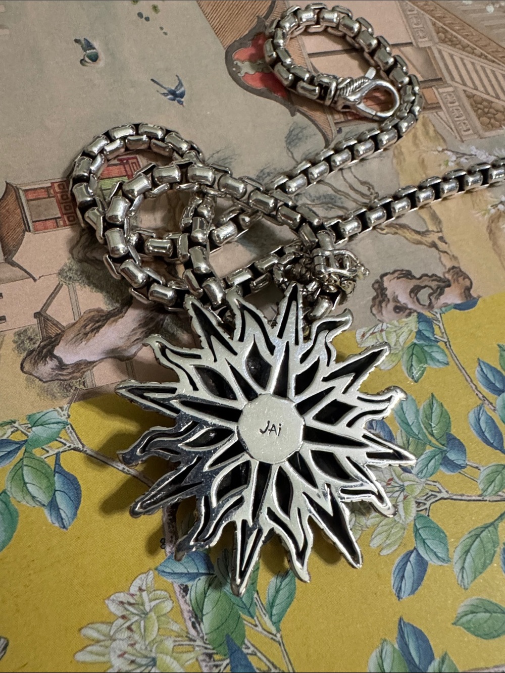 John Hardy Silver Starburst Pendant Necklace - Picture 2 of 8